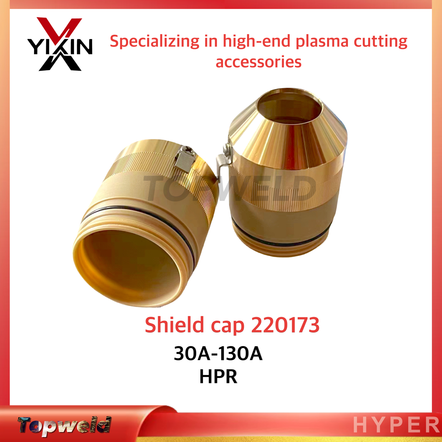 220173 Shield Cap 30A-130A for Hpr130/260 Series Plasma Cutting Torch in Stock