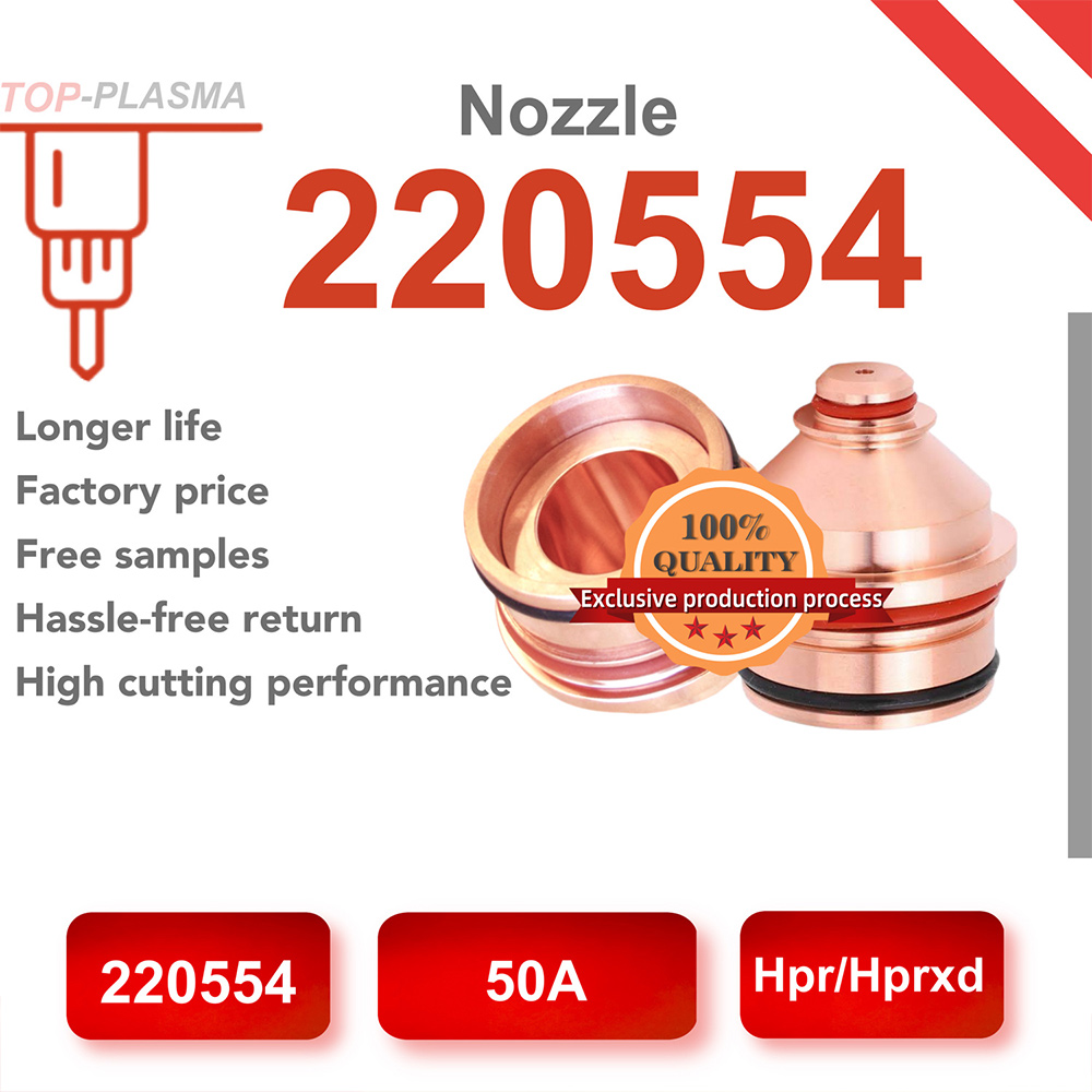Plasma Nozzle 220554 50 AMP for Hpr130 Plasma Cutting Torch Consumables 50A