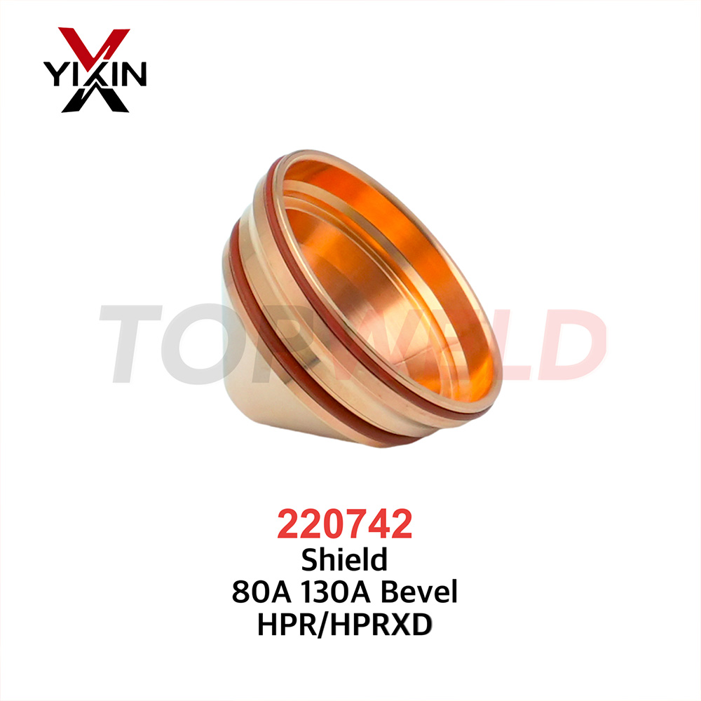 High-Quality Imported Copper Plasma Cutter Shield 220742 Hpr Plasma Consumables 130A