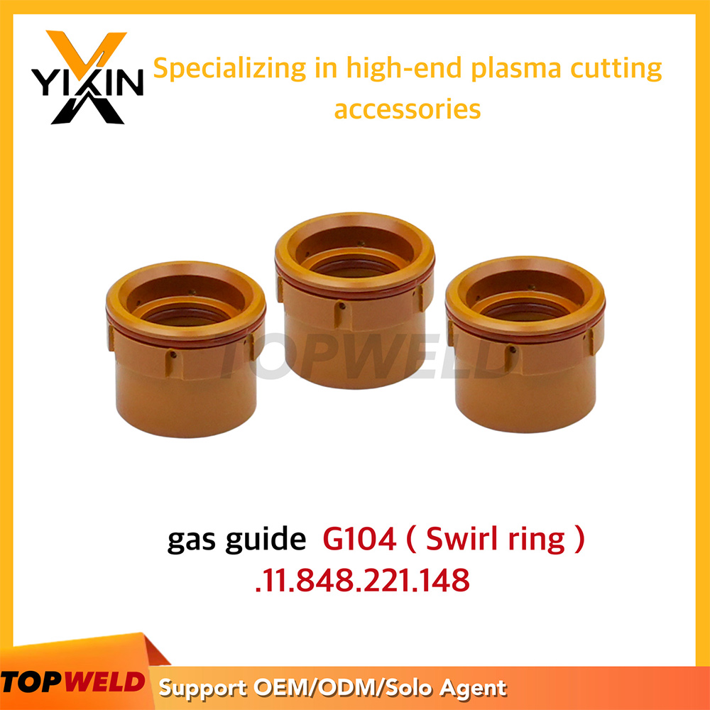 Long Service Life G104 Gas Guide 11.848.221.148 for Kjellberg Plasma Cutting Torch Consumables Swirl Ring