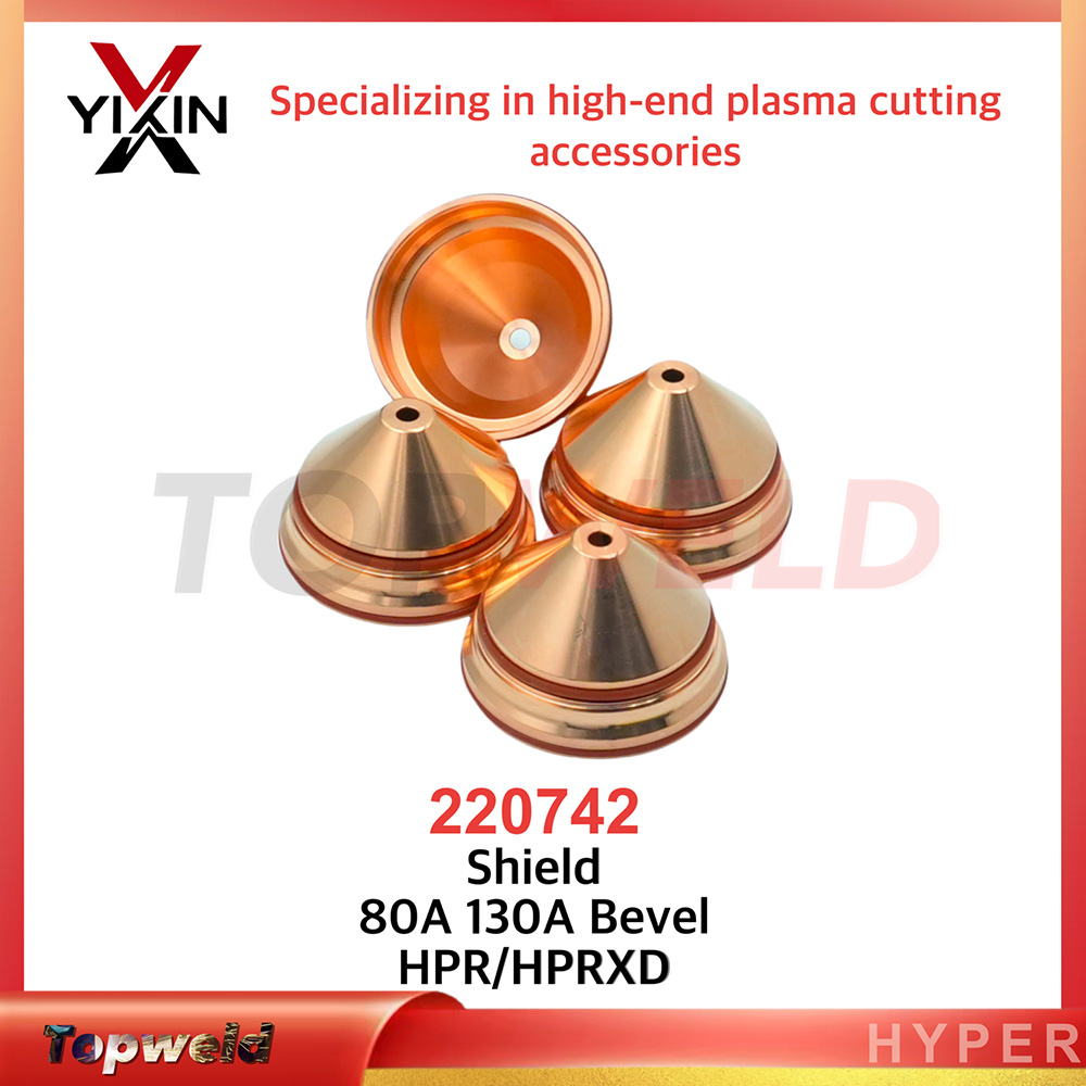 High-Quality Imported Copper Plasma Cutter Shield 220742 Hpr Plasma Consumables 130A
