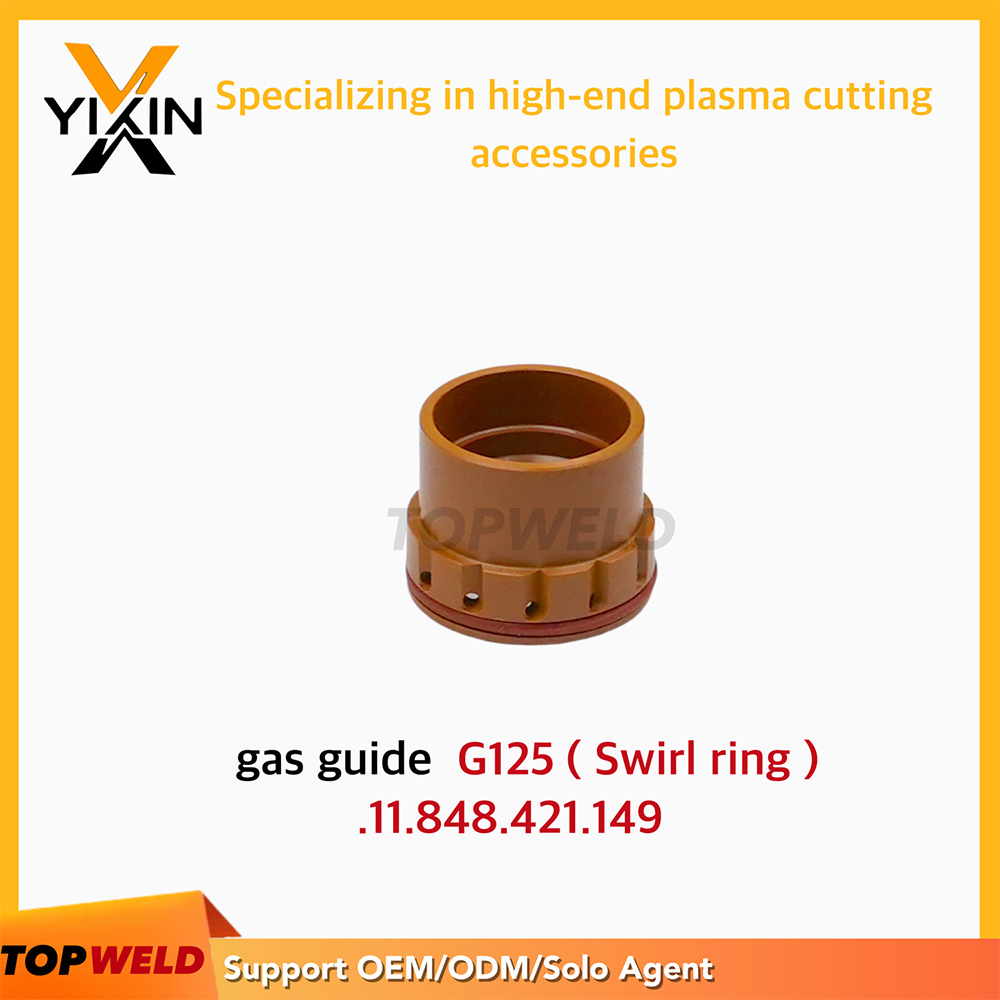 Topweld Gas Guide G125 Swirl Ring. 11.848.421.149 for Kjellberg Plasma Cutting Torch Consumables