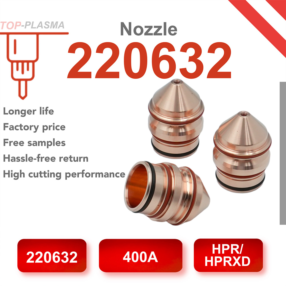 220632 Plasma Nozzle /Cutting Tip Compatible with Hpr 400A 400xd/800xd