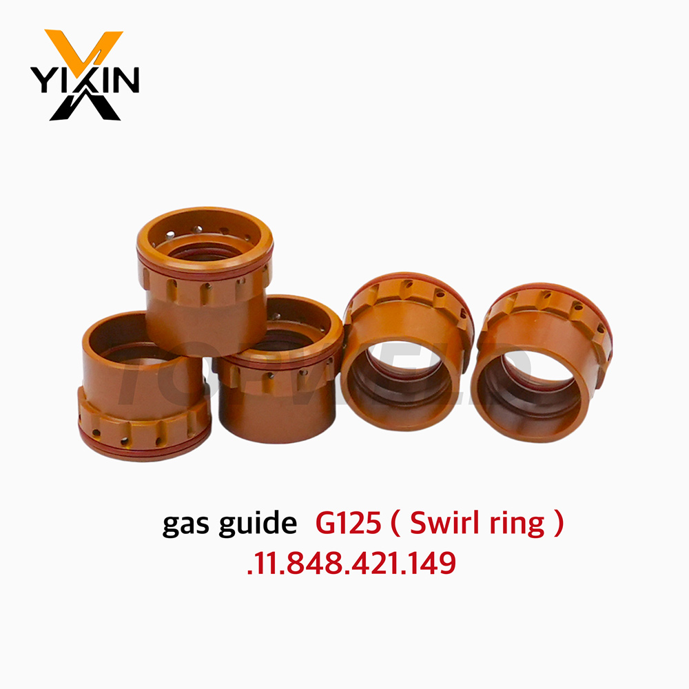 Topweld Gas Guide G125 Swirl Ring. 11.848.421.149 for Kjellberg Plasma Cutting Torch Consumables