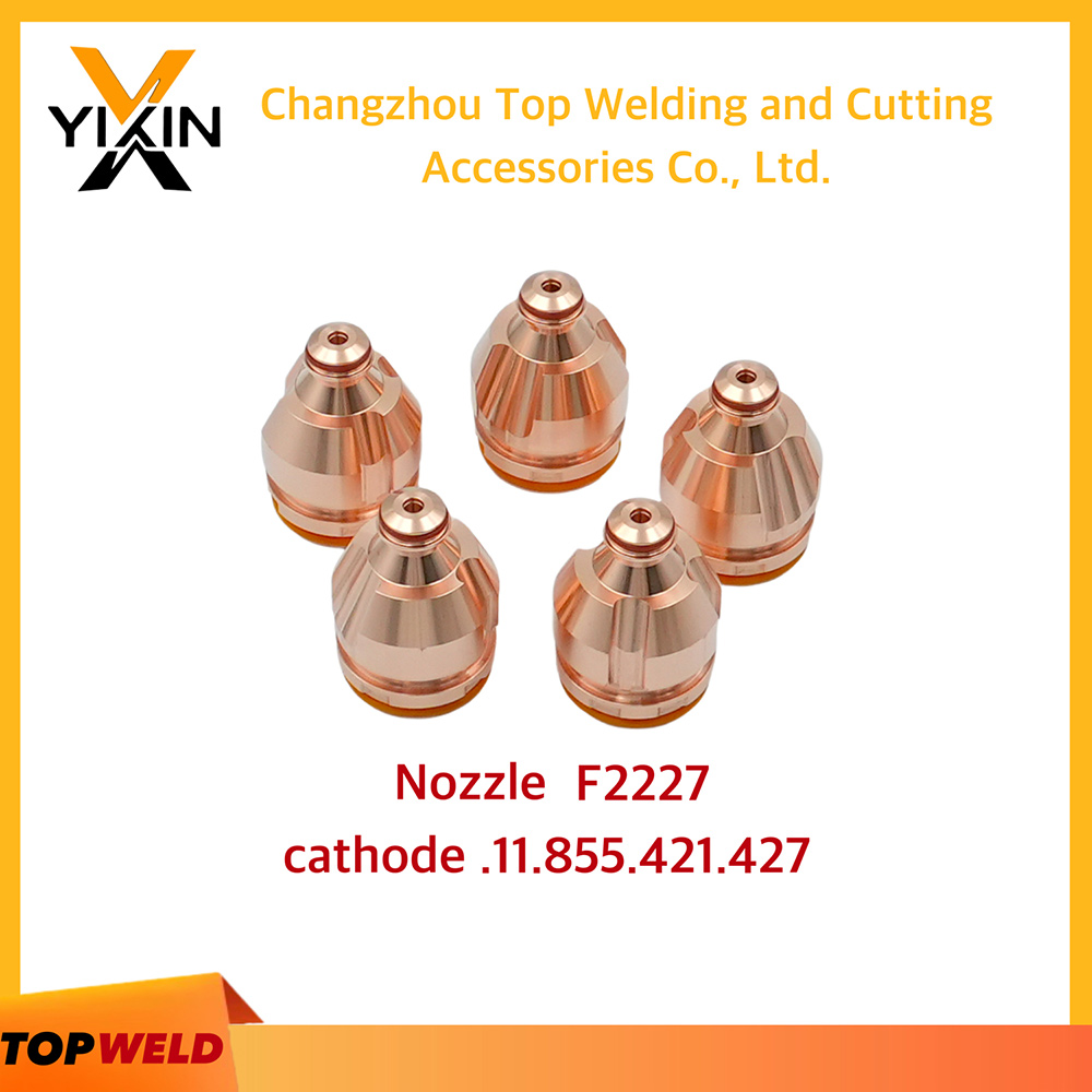img of Kjellberg Copper Plasma Cutter Nozzle F2227 for Percut 4000 Plasma Cutting Torch Consumables