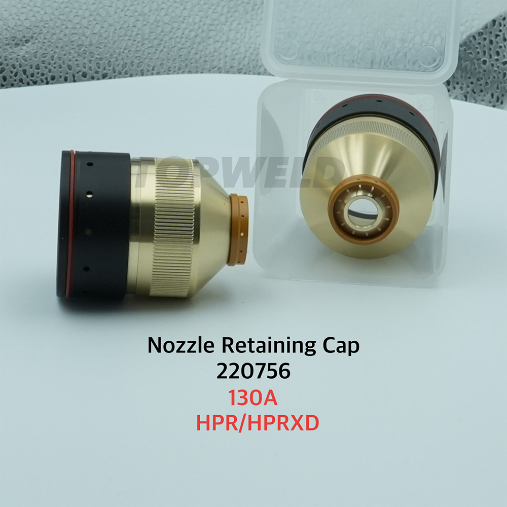 High-Quality 220756 Nozzle Retain Cap Hpr400 130A Ms Clockwise Fits for Hpr Plasma Cutting Machine Consumables