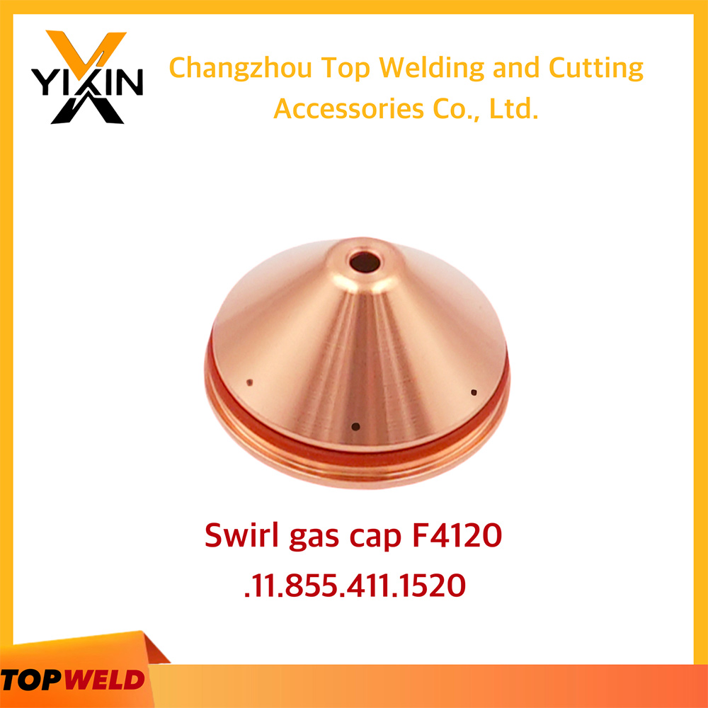 img of F4120 F4020 Swirl Gas Cap. 11.855.411.1520 for Kjellberg Plasma Cutting Torch Consumables 35A 60A Shield Cap