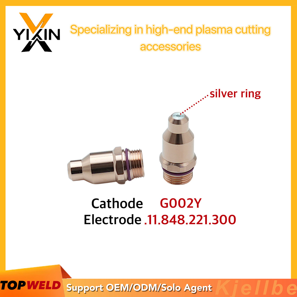 Durable G002y Silver Electrode for Kjellberg Plasma Consumables with Ref. 11.848.221.300