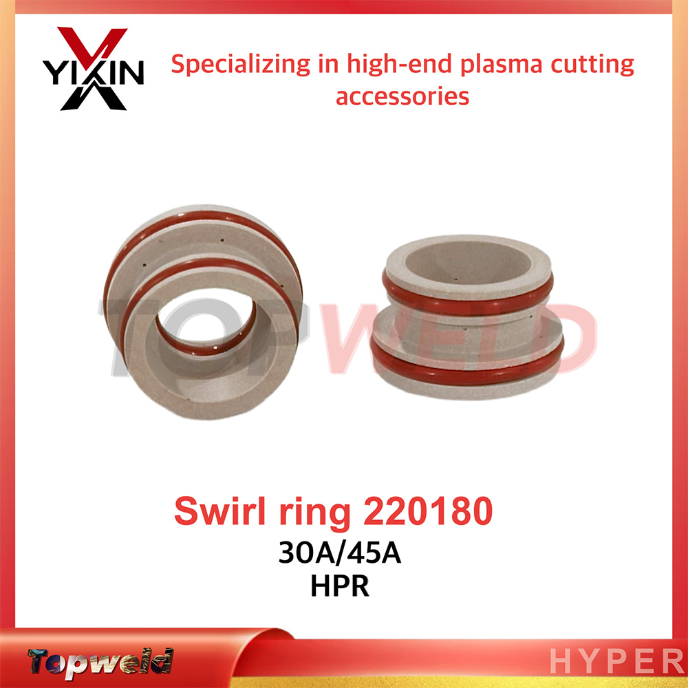 img of Quality Swirl Ring 220180 Plasma Consumables Fits for 30A/45A Hpr Plasma Cutting Machine Consumables