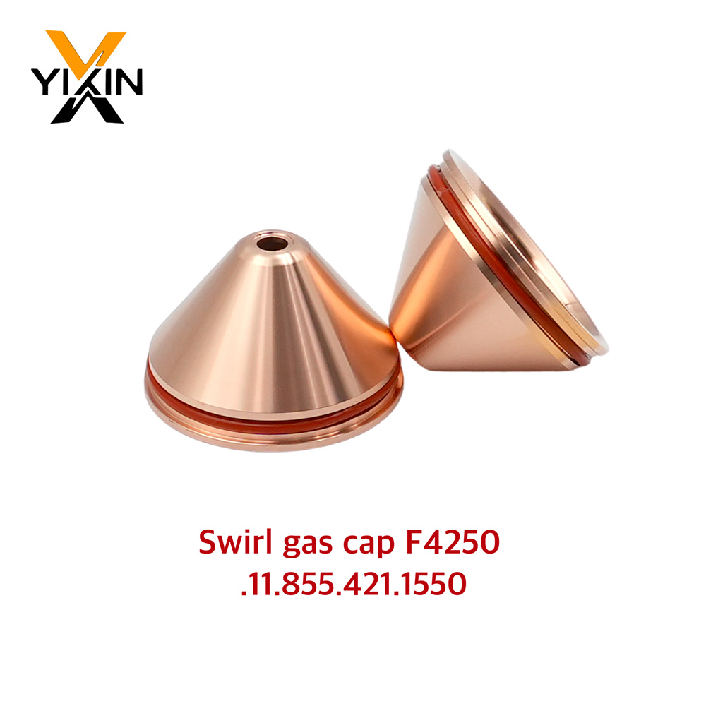 F4250 Swirl Gas Cap 11.855.421.1550 for Kjellberg Smart Focus Plasma Cutting Torch Consumables 300-400A Shield
