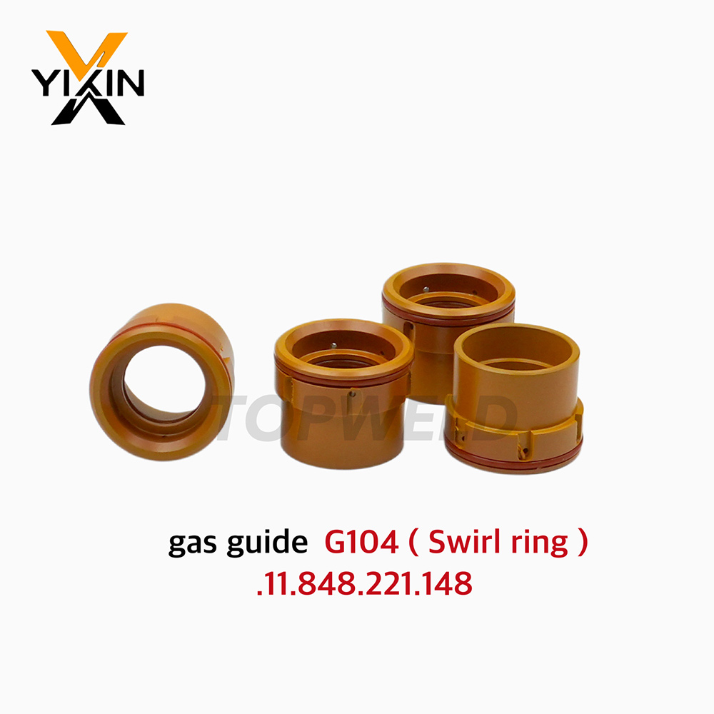 Long Service Life G104 Gas Guide 11.848.221.148 for Kjellberg Plasma Cutting Torch Consumables Swirl Ring