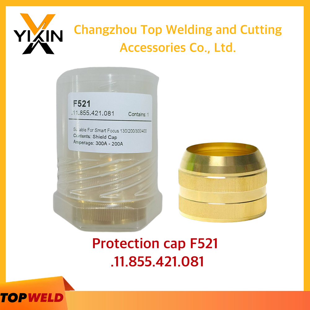 img of Top-Grade F521 Protection Cap 11.855.421.081 for Kjellberg Plasma Cutting Torch Consumables Shield Cap