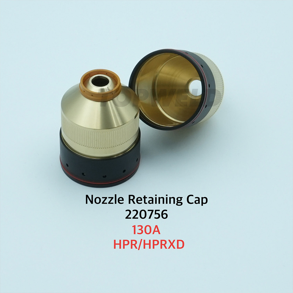 High-Quality 220756 Nozzle Retain Cap Hpr400 130A Ms Clockwise Fits for Hpr Plasma Cutting Machine Consumables