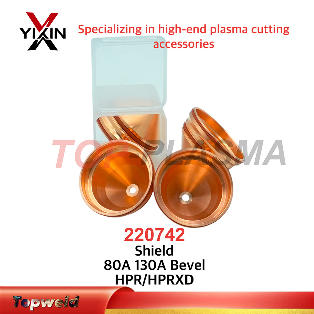 High-Quality Imported Copper Plasma Cutter Shield 220742 Hpr Plasma Consumables 130A