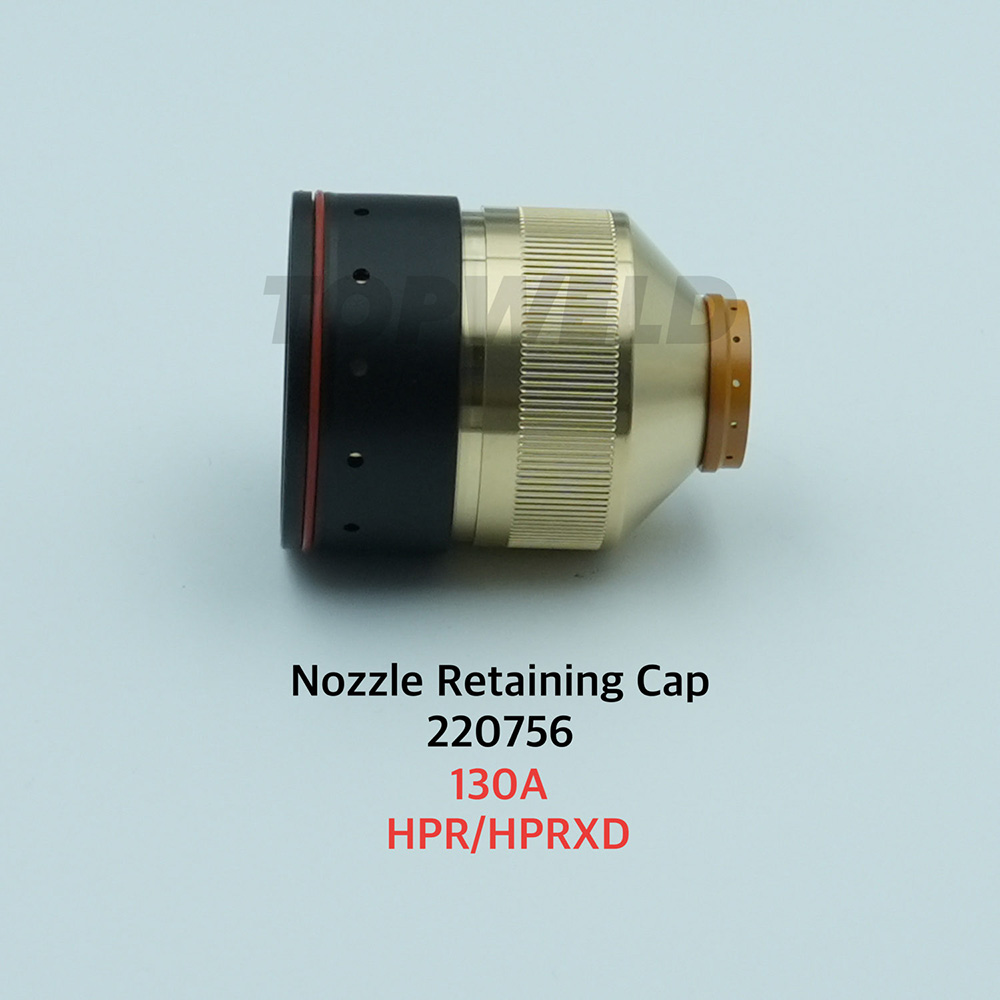 High-Quality 220756 Nozzle Retain Cap Hpr400 130A Ms Clockwise Fits for Hpr Plasma Cutting Machine Consumables