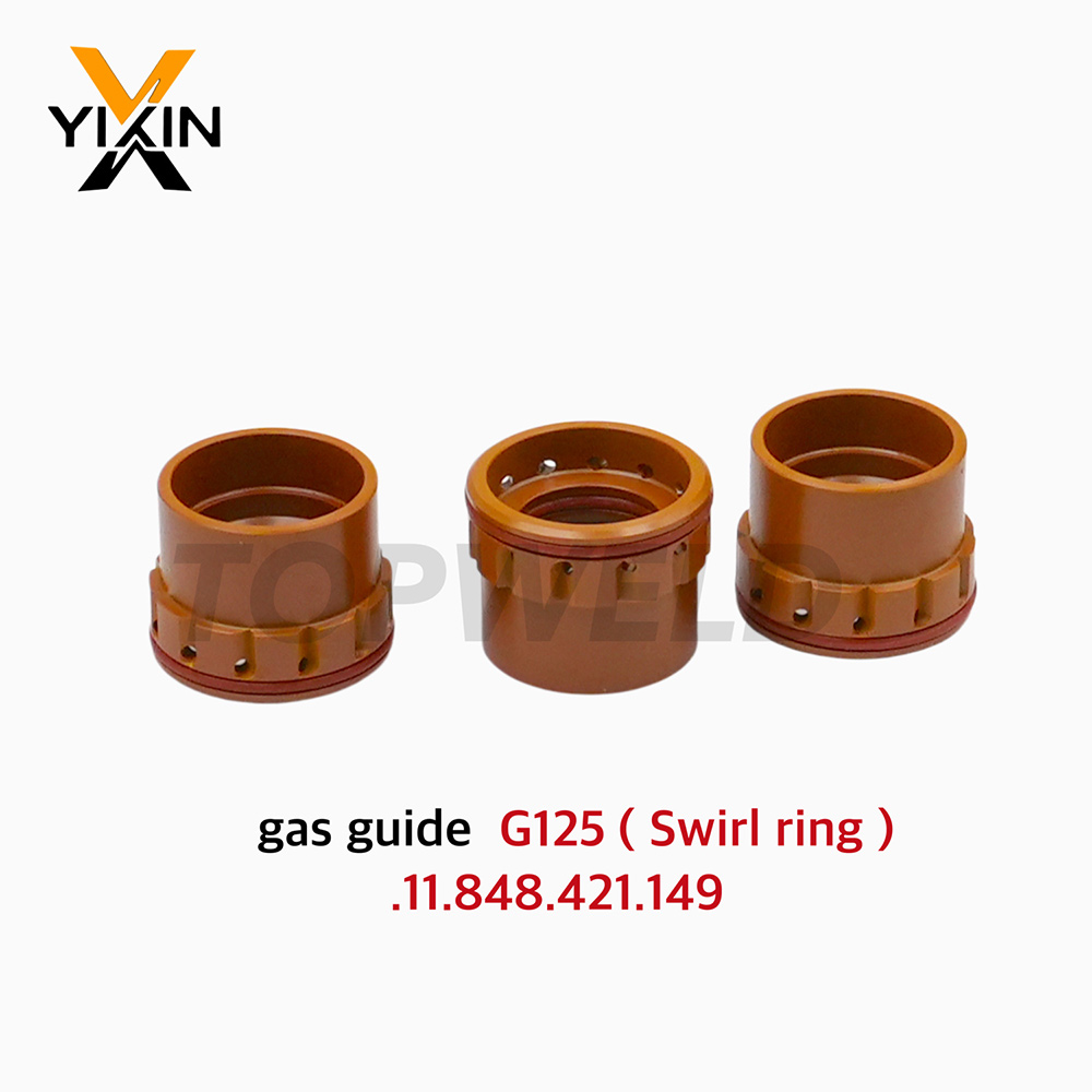 Topweld Gas Guide G125 Swirl Ring. 11.848.421.149 for Kjellberg Plasma Cutting Torch Consumables